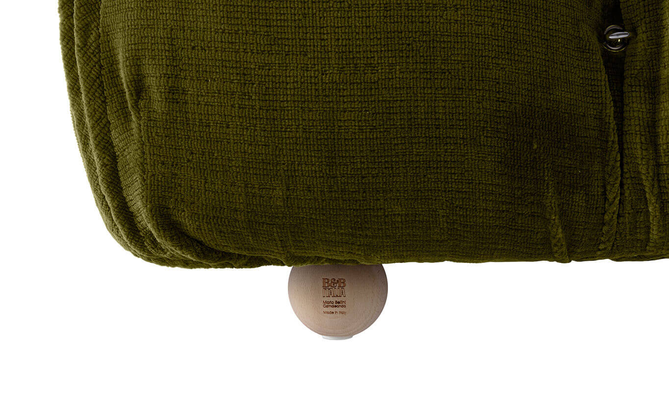 CAMALEONDA angulaire Chenille Enia Vert Olive BB ITALIA