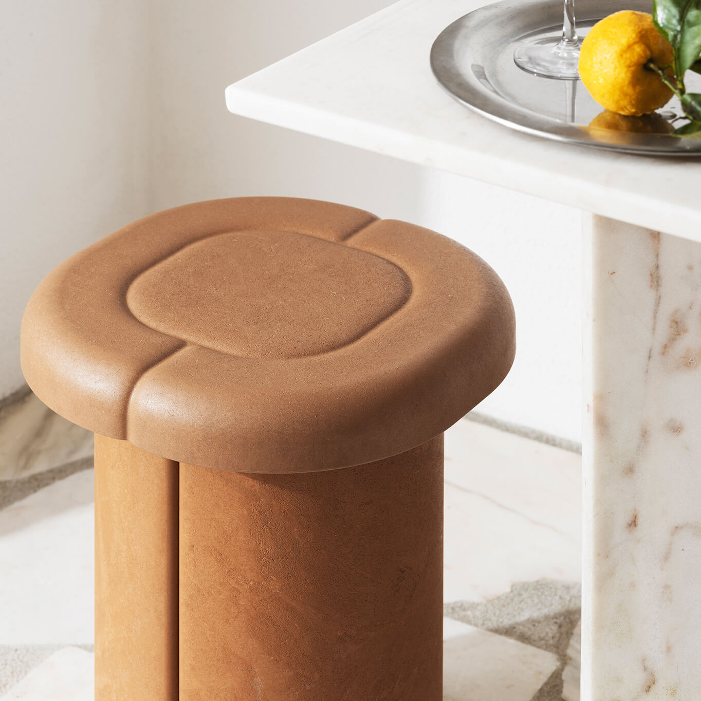 Tabouret ALDER STOOL Terracotta MATER