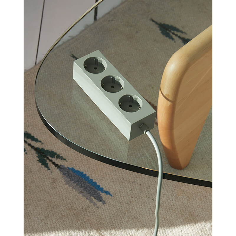 Multiprise POWER 2 m Vert mousse PEDESTAL