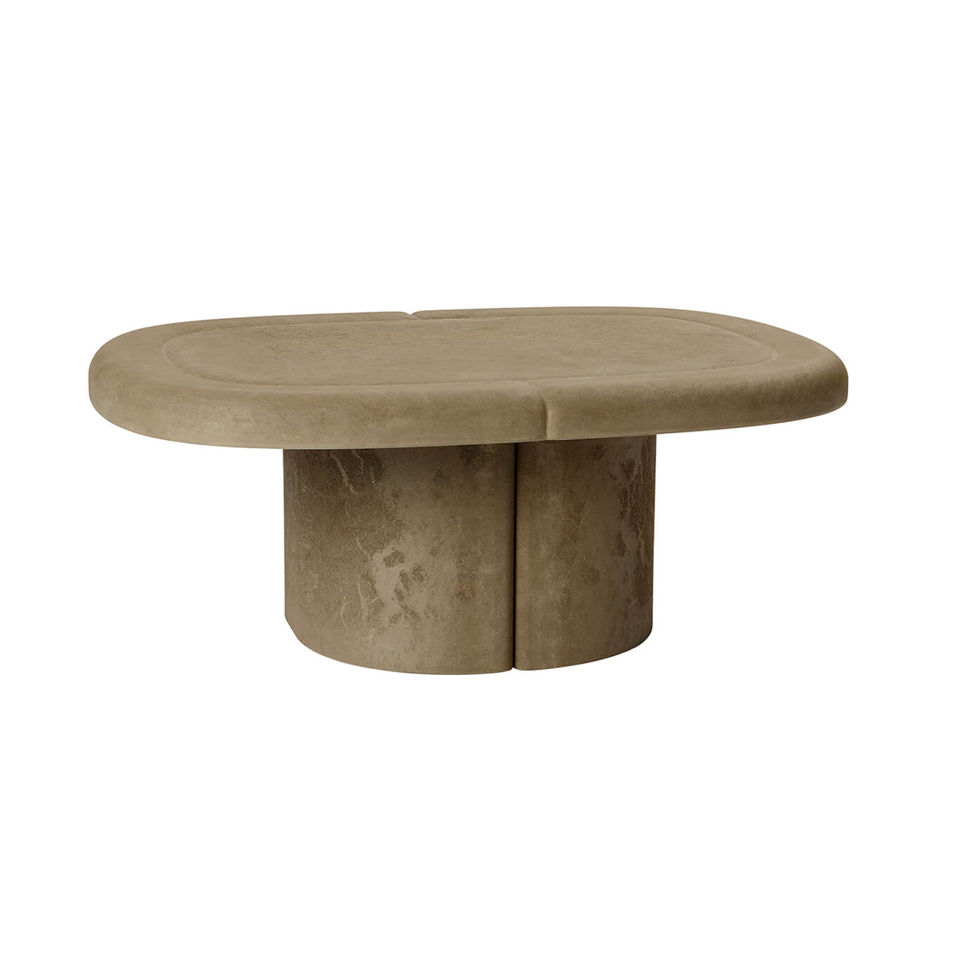 Table basse ALDER LOUNGE OVALE Gris terre MATER