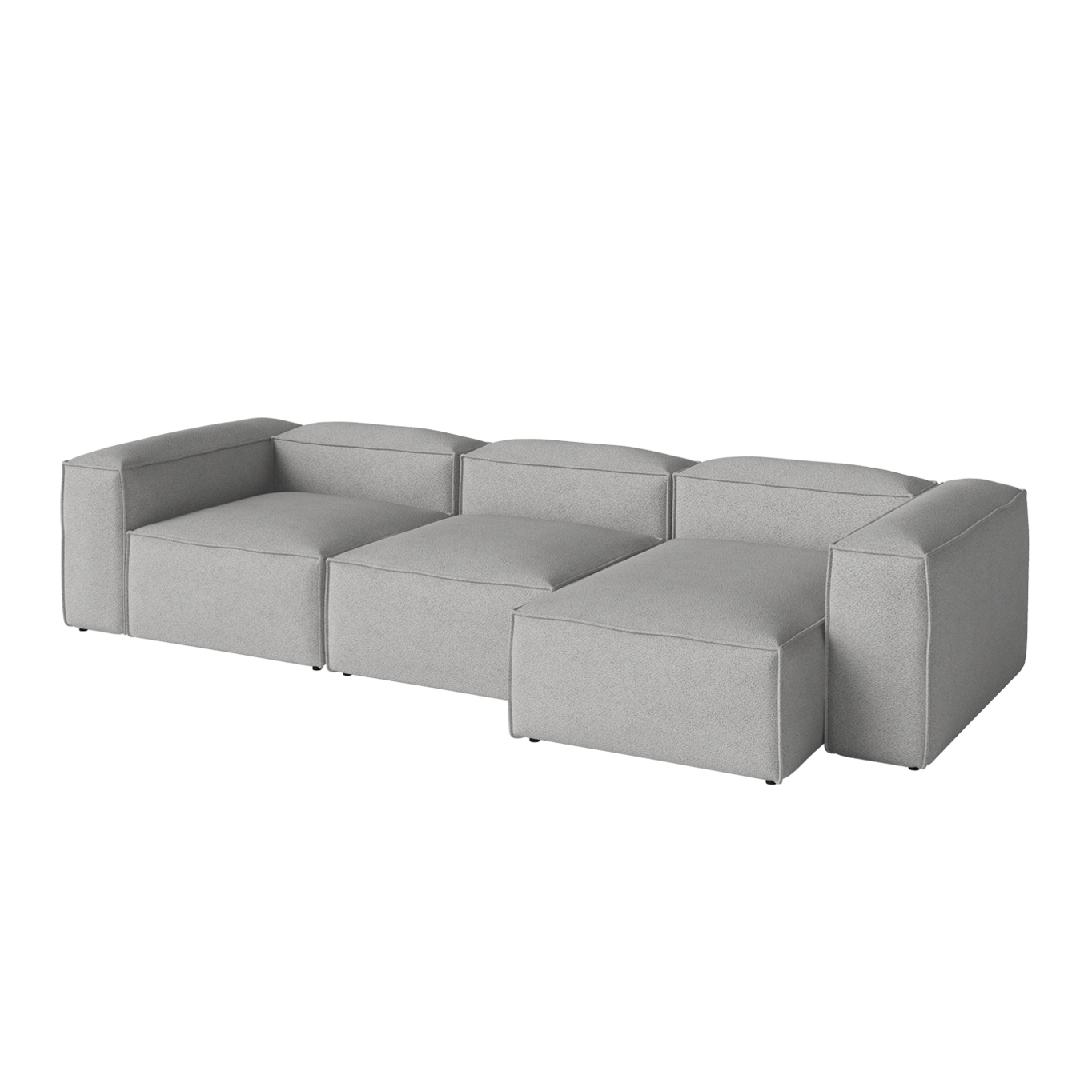 COSIMA Chaise Longue Right 340x120 Paza Light grey