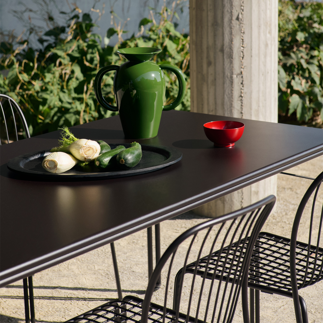 Table extérieur Table THORVALD SC99 Vert bronze AND TRADITION