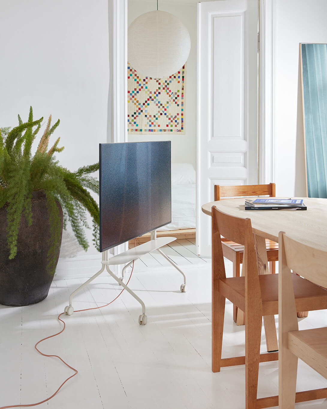 Etagère Pipe pour support TV Vert Mousse PEDESTAL