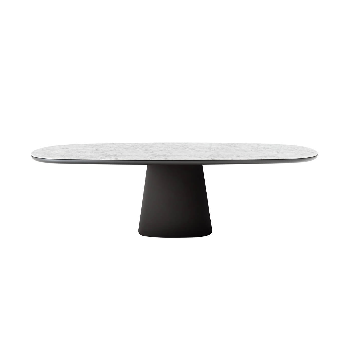 ALLURE O' rectangulaire L 200 Marbre blanc Carrara base noire B&B ITALIA