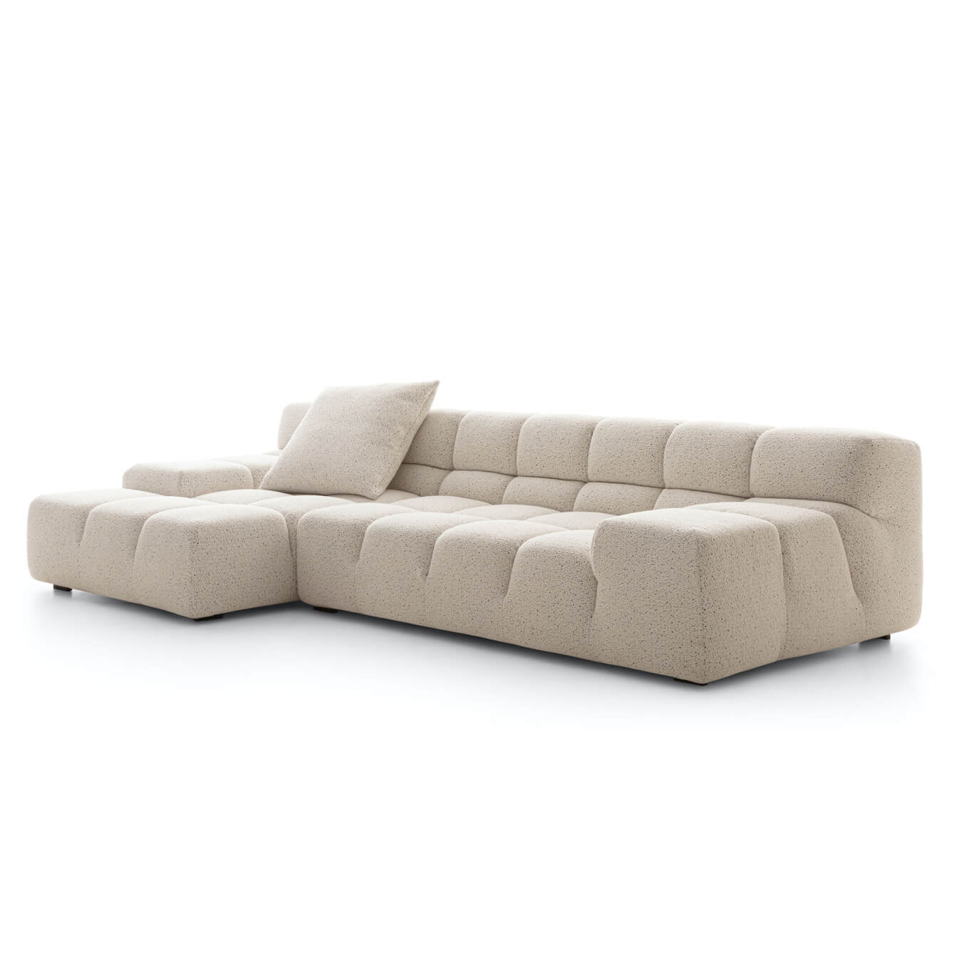 TUFTY-TIME angle gauche Sambuco Bouclé blanc  B&B ITALIA