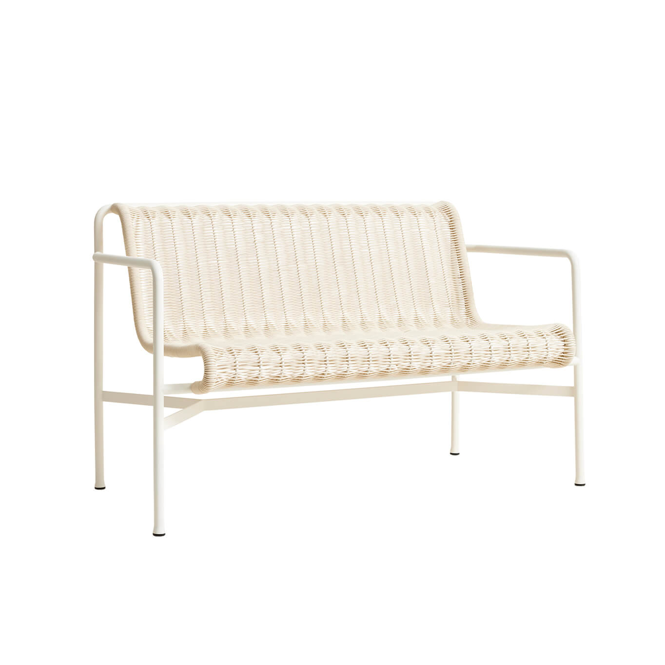 PALISSADE CORD Dining Bench Cream White