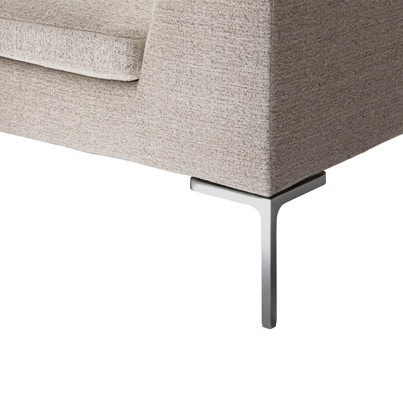 CHARLES angle gauche Chenille Elettra Ecru B&B ITALIA