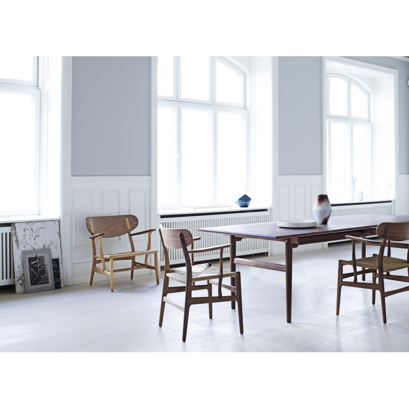 CH26 Noyer huilé/ corde naturelle CARL HANSEN