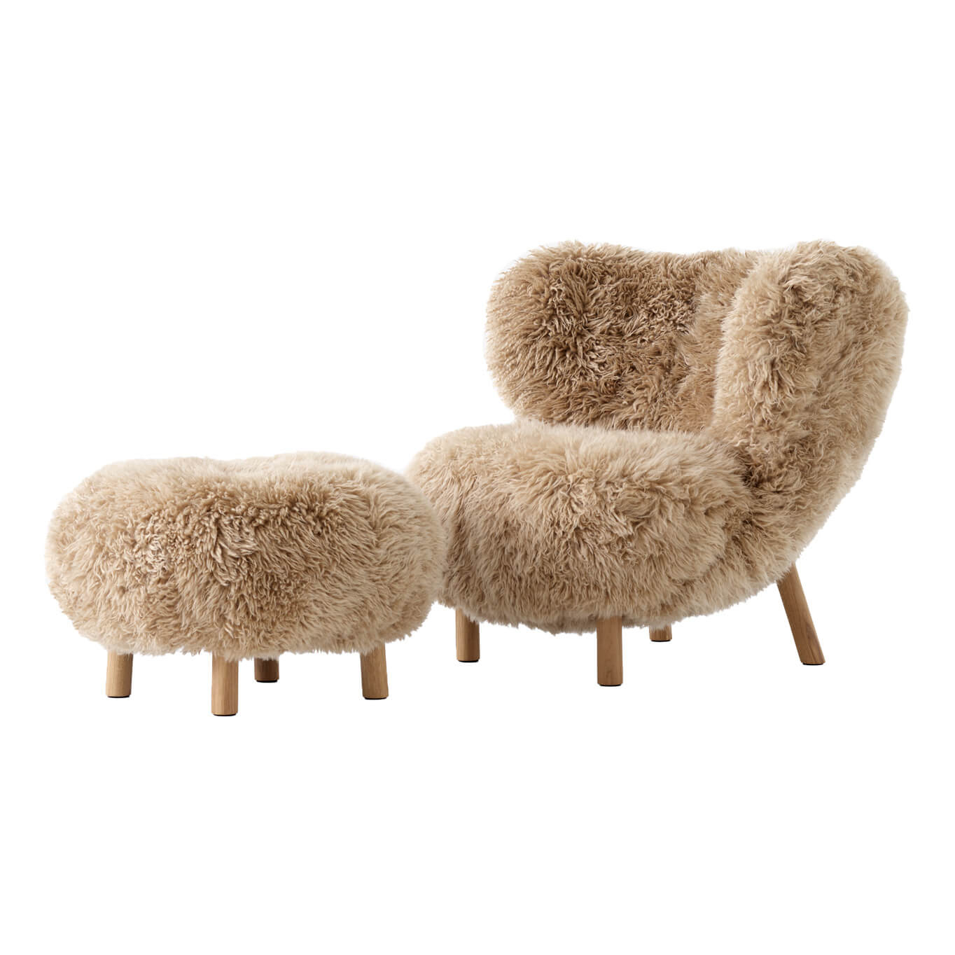 LITTLE PETRA VB1 & Pouf ATD1 Sheepskin Honey AND TRADITION