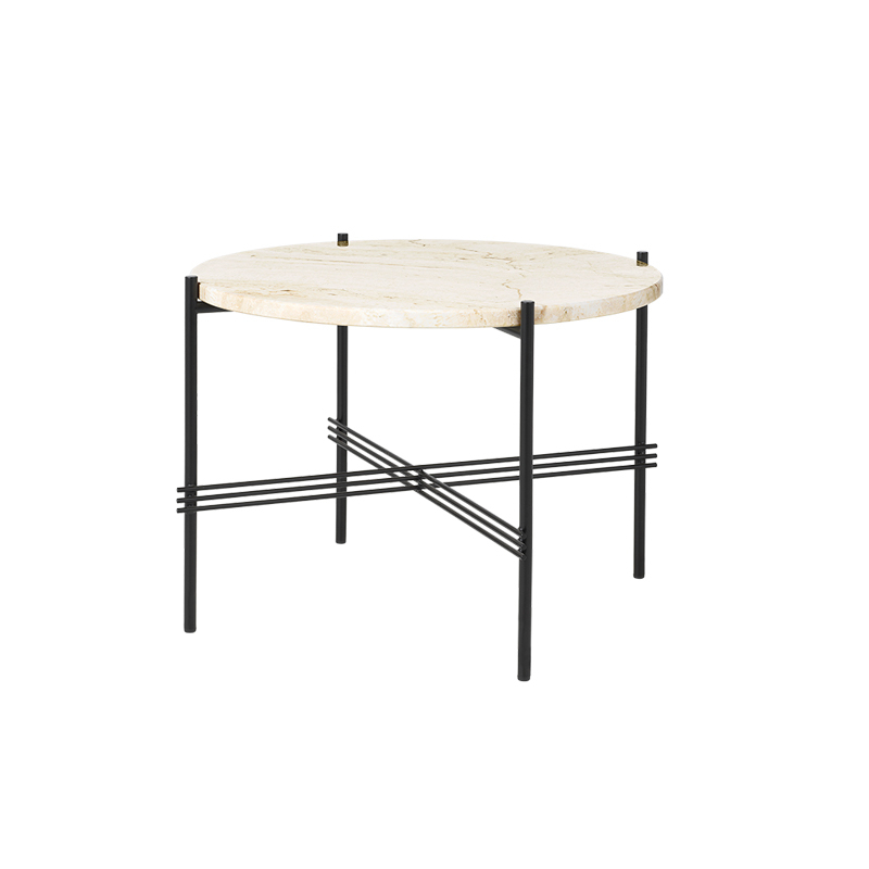 TS COFFEE Ø 55 Travertin blanc neutre