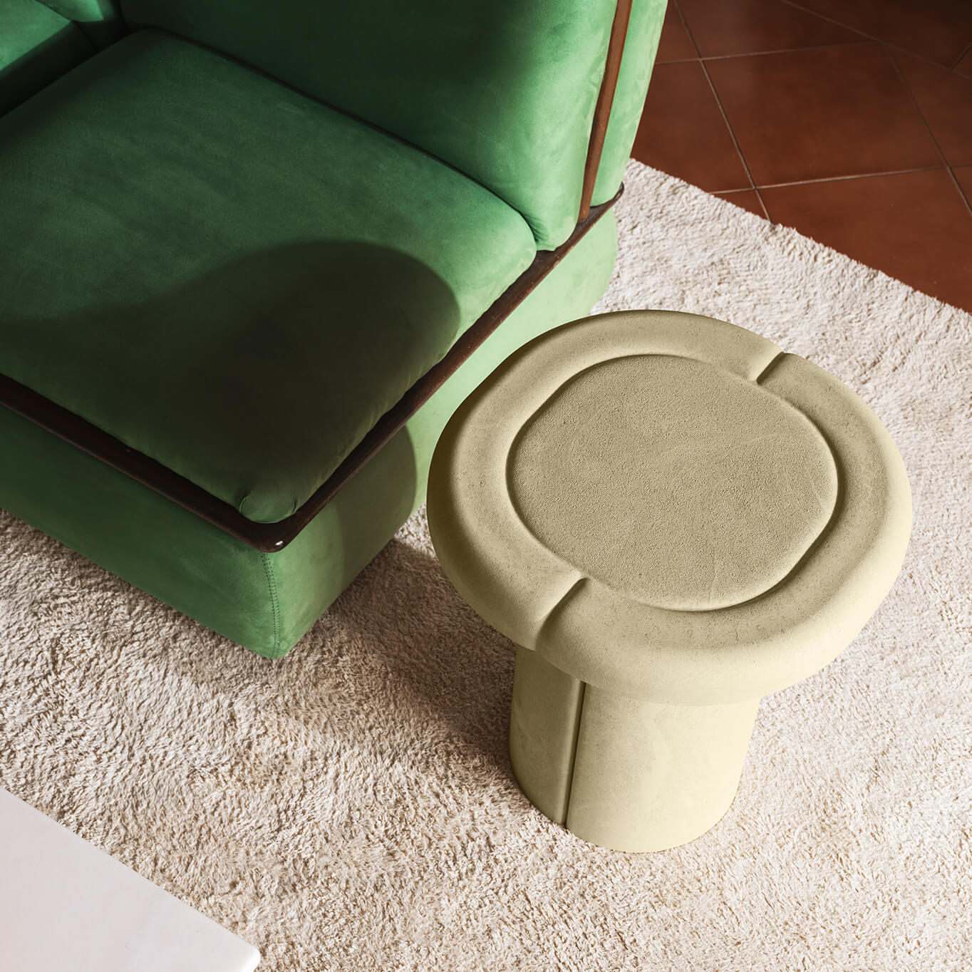Table d'appoint guéridon ALDER Vert clair  MATER