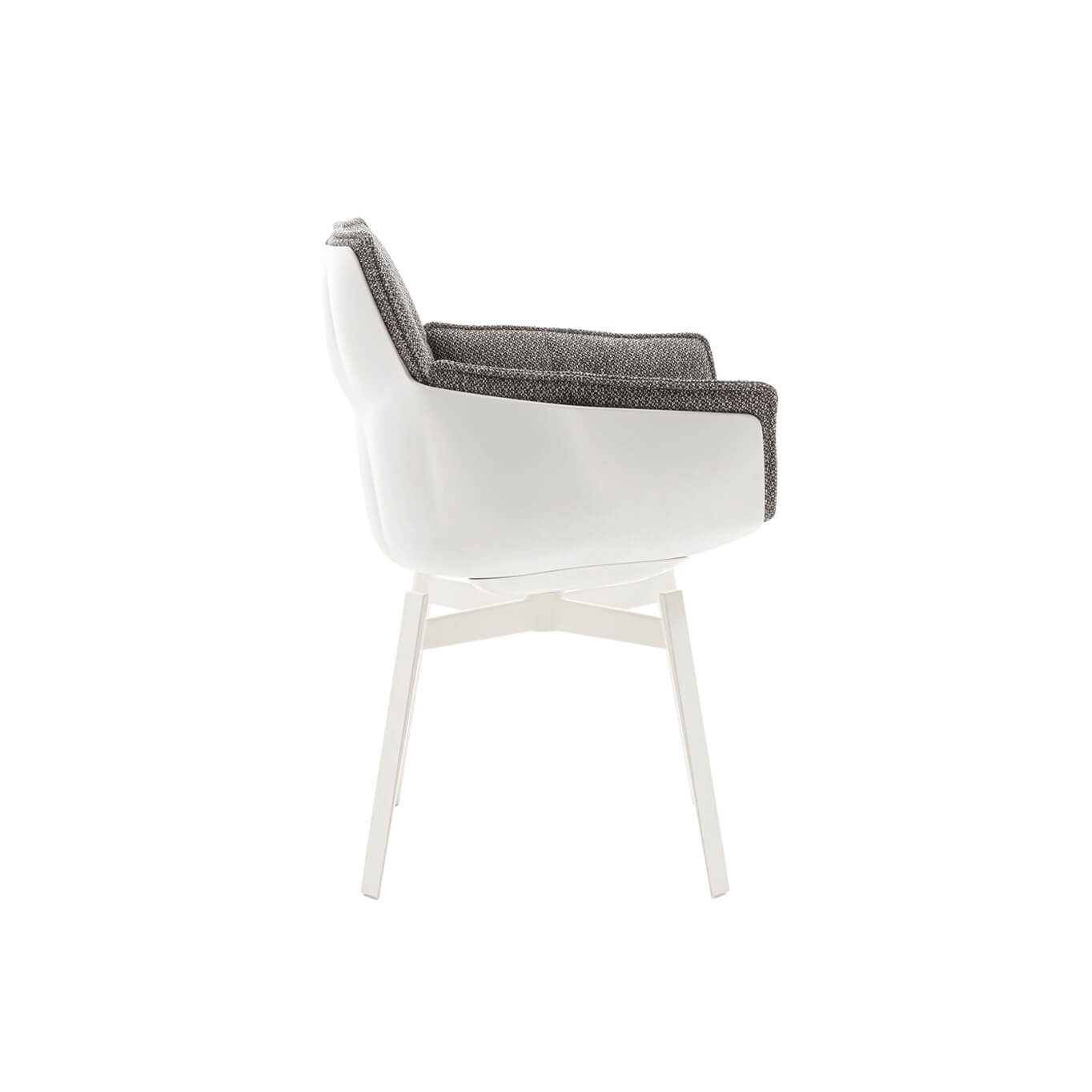 HUSK avec accoudoirs Rattier Antille marron/gris B&B ITALIA