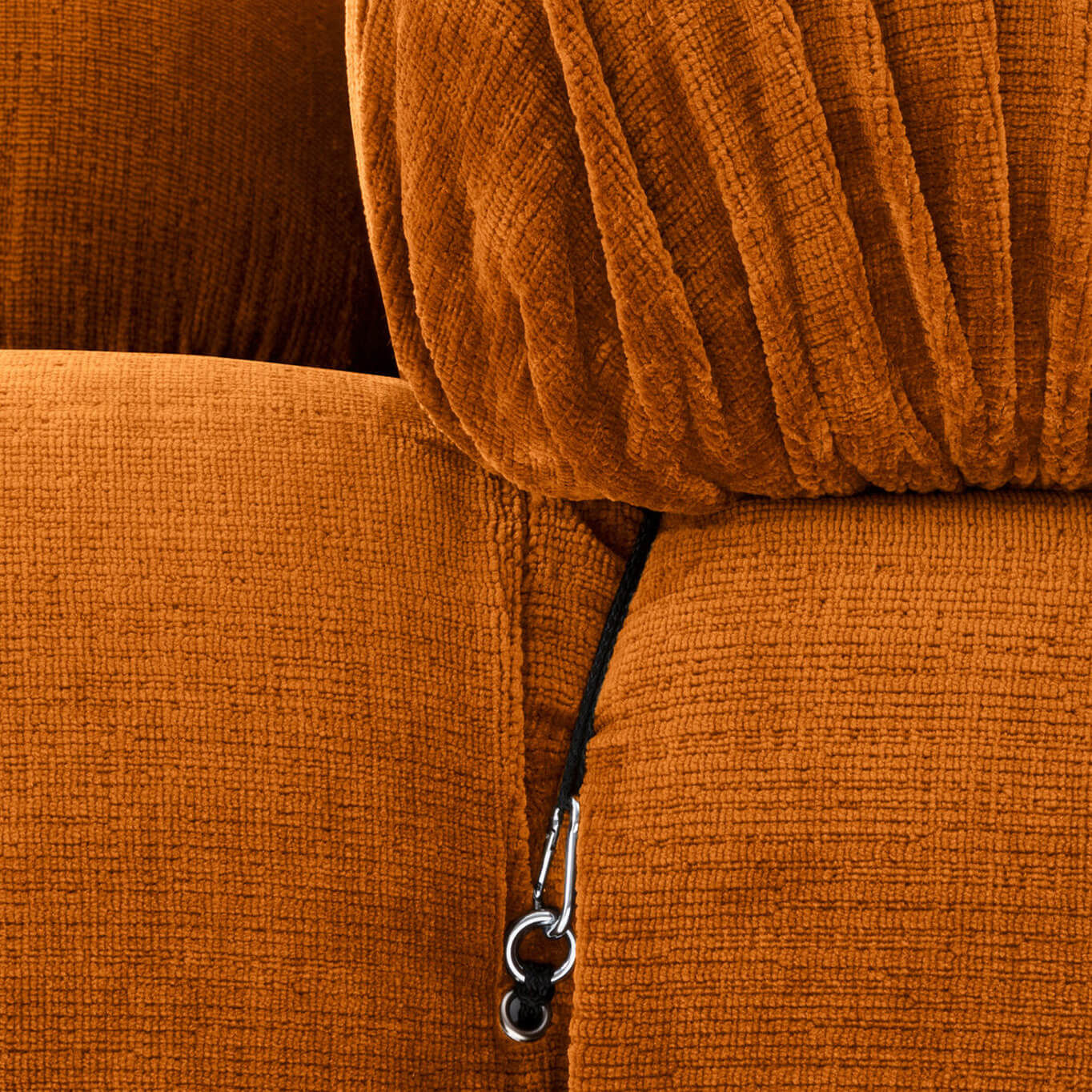 CAMAELONDA angulaire Chenille Enia Orange Curry BB ITALIA