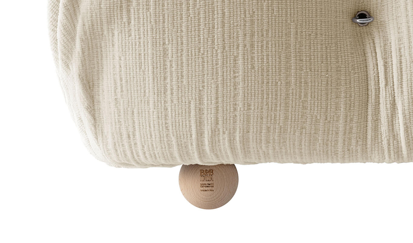 CAMALEONDA angulaire Chenille Enia Blanc Ivoire BB ITALIA