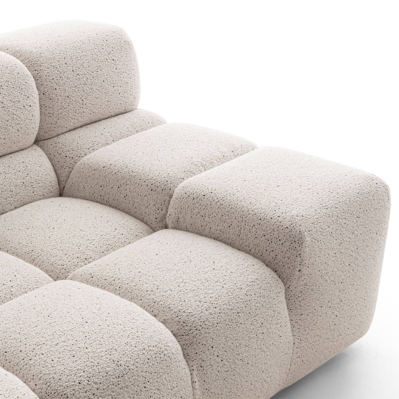 TUFTY-TIME angle gauche Sambuco Bouclé blanc  B&B ITALIA