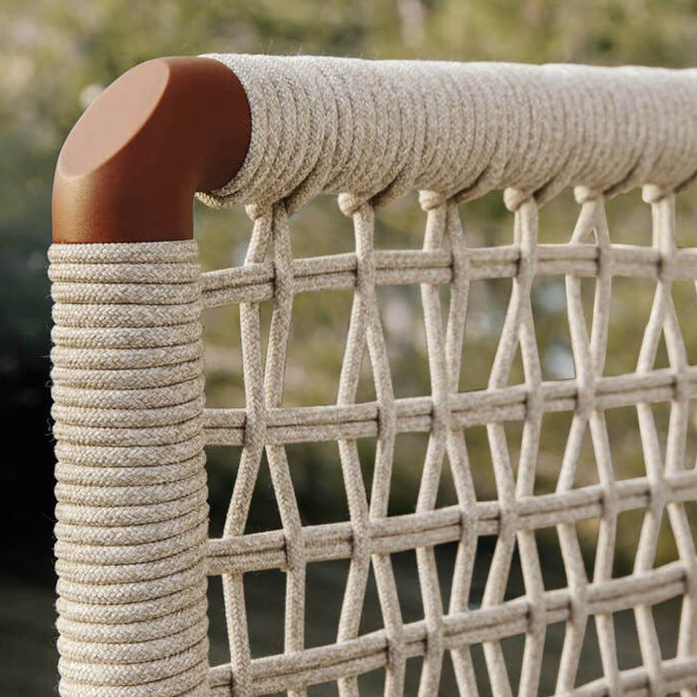 RIBES linéaire Jacquard Elisir rayures étroites noir/corde B&B ITALIA