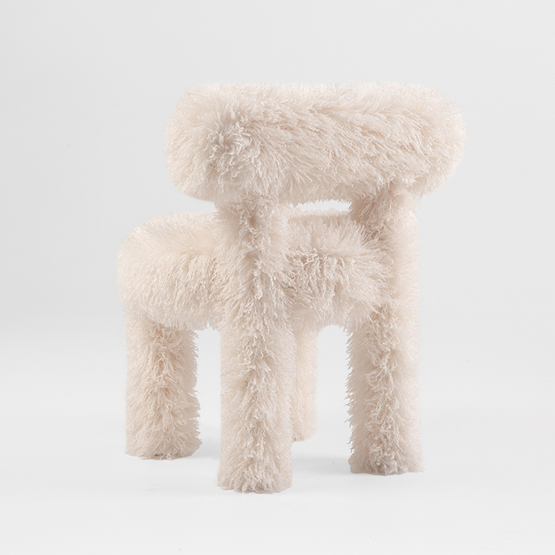 Chaise GROPIUS CS1 FLUFFY Azur cotonneux Ivoire NOOM HOME