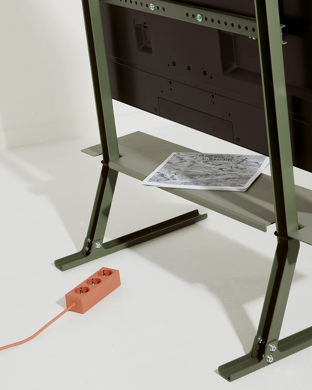 Meuble TV Support TV BENDY Haut Vert Mousse PEDESTAL