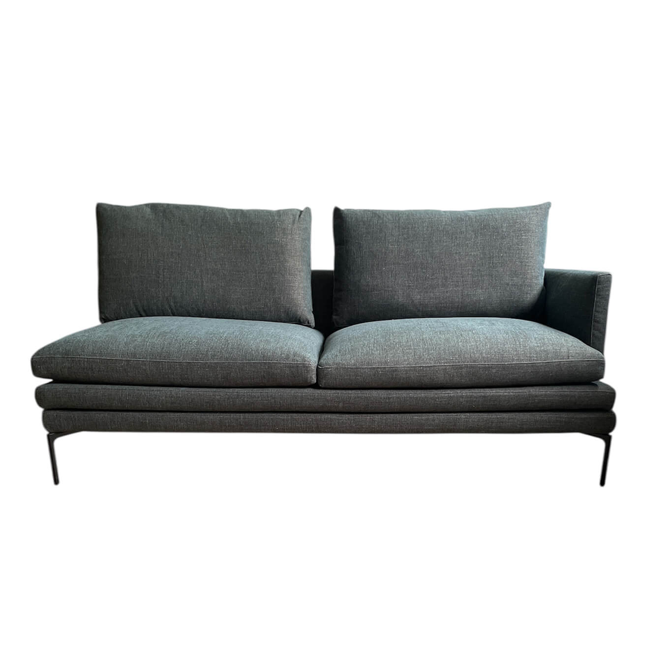 WILLIAM 2 places L 180 tissu Gris foncé 24805 ZANOTTA