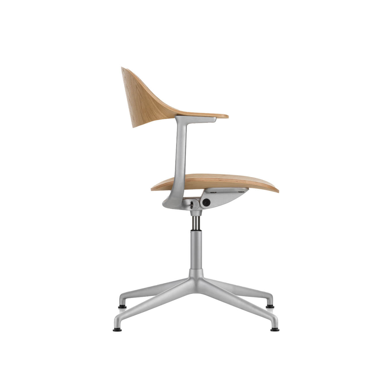 MYNT Chêne / Aluminium sablé 4 branches patins VITRA