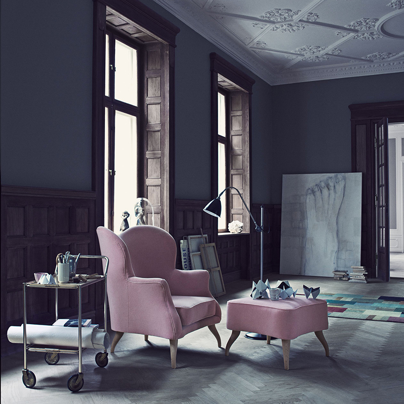 Lampadaire BESTLITE BL3S Chrome/ noir GUBI
