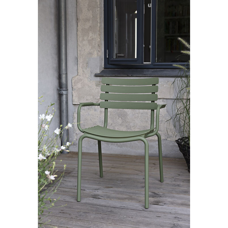 Chaise extérieur Chaise RECLIPS Vert olive HOUE