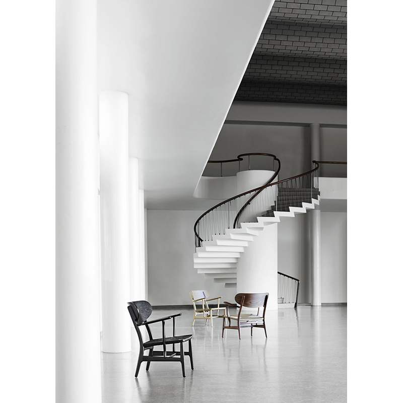 Fauteuil CH22 Chêne noir/ corde noire CARL HANSEN