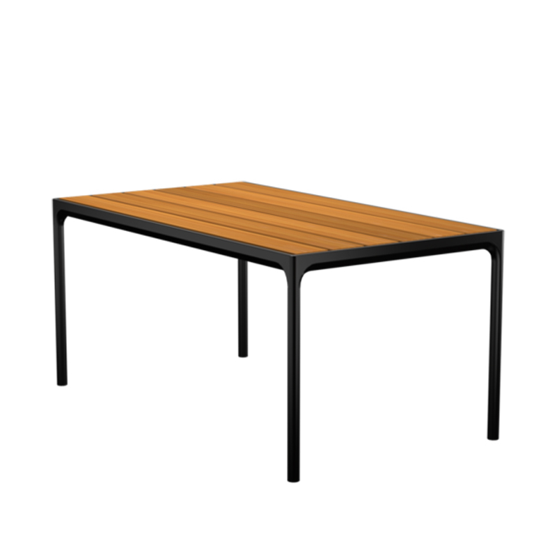 Table FOUR 160x90 Bambou/ aluminium noir
