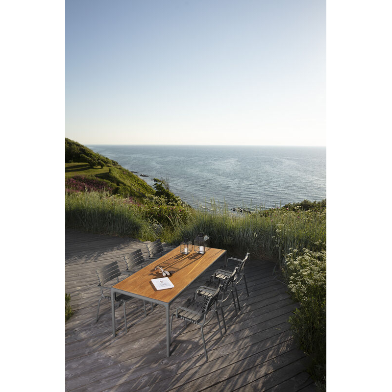 Table extérieur Table FOUR 210x90 Bambou/ aluminium gris HOUE