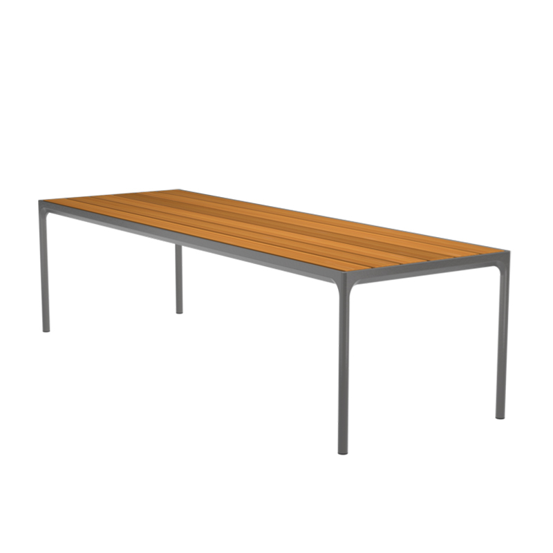 Table extérieur Table FOUR 270x90 Bambou/ aluminium gris HOUE