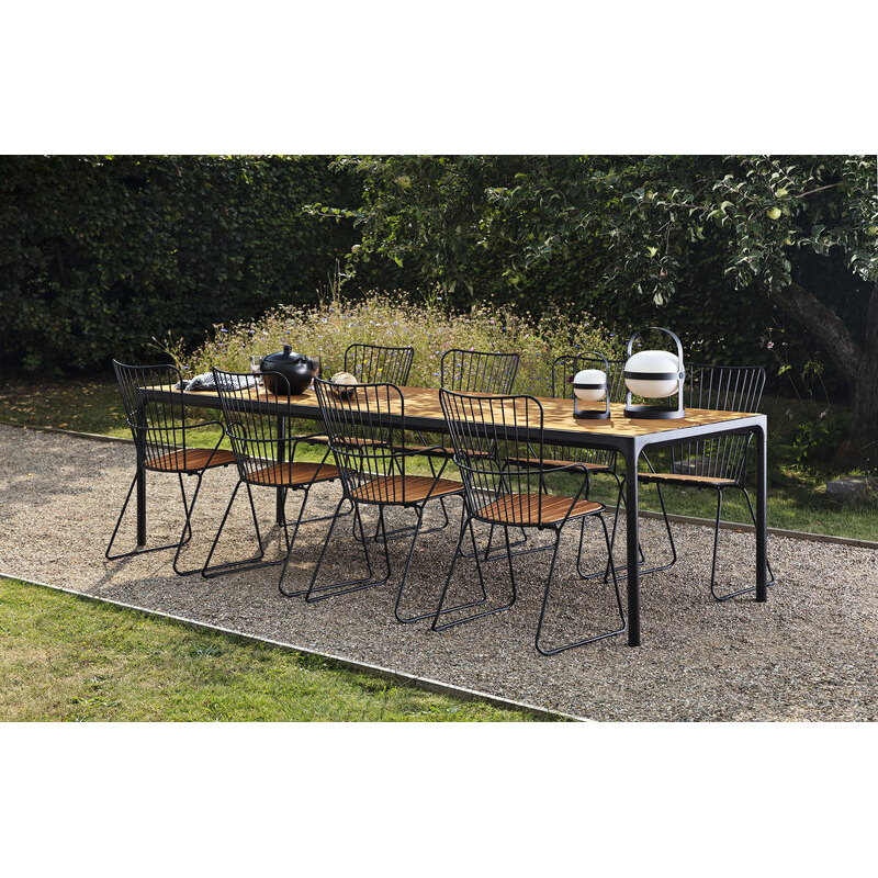 Table extérieur Table FOUR 270x90 Bambou/ aluminium gris HOUE