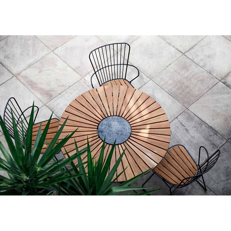 Table extérieur Table CIRCLE Ø 150 Bambou/ gris HOUE