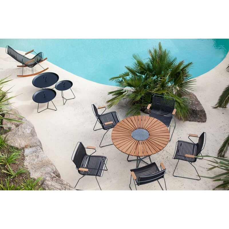 Table extérieur Table CIRCLE Ø 150 Bambou/ gris HOUE