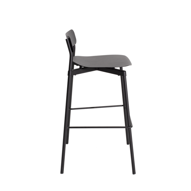 Tabouret haut FROMME H75 Noir PETITE FRITURE