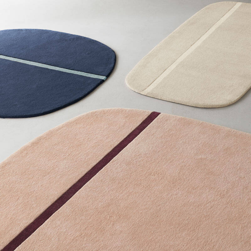 Tapis Tapis OONA 140x140 Bleu Normann Copenhagen