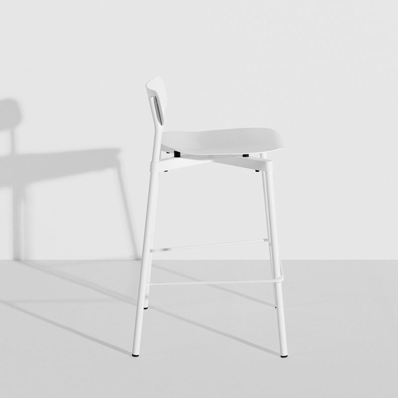 Tabouret haut FROMME H75 Blanc PETITE FRITURE