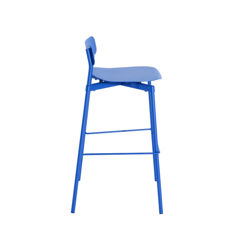 Tabouret haut FROMME H75 Bleu PETITE FRITURE