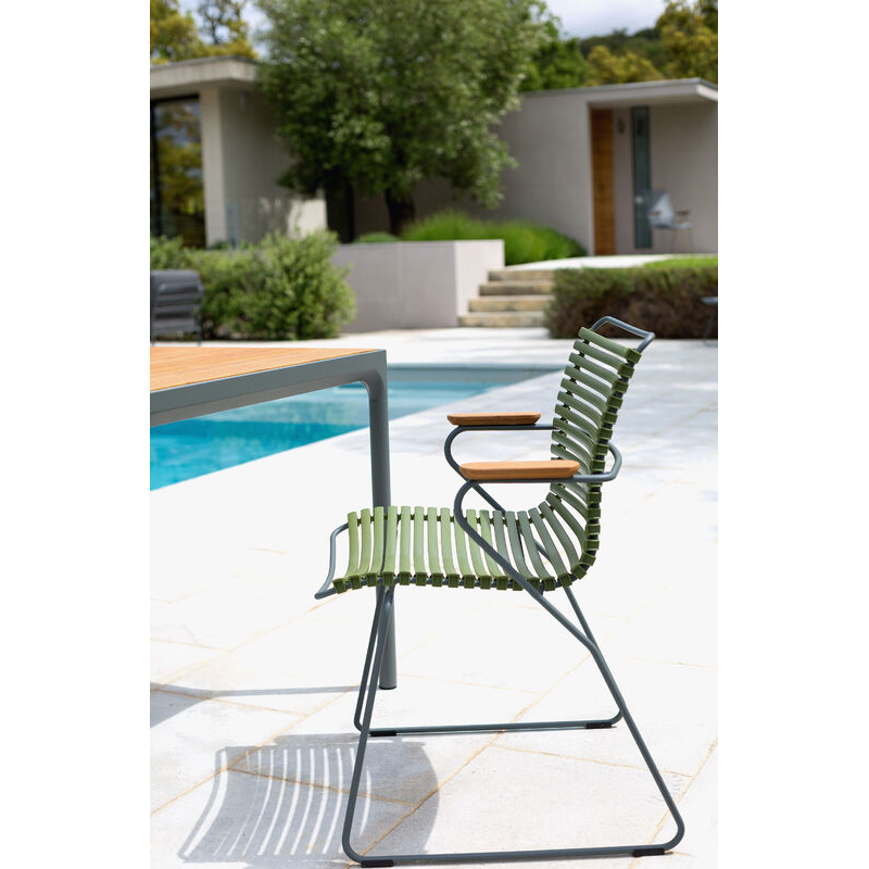 Chaise extérieur Chaise CLICK avec accoudoirs Blanc HOUE