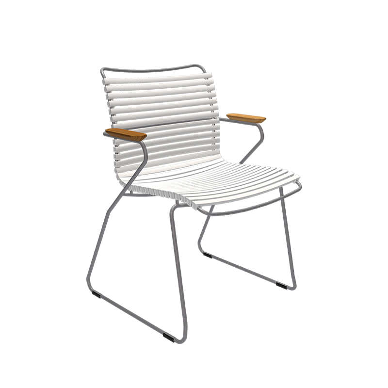 Chaise extérieur Chaise CLICK avec accoudoirs Blanc HOUE