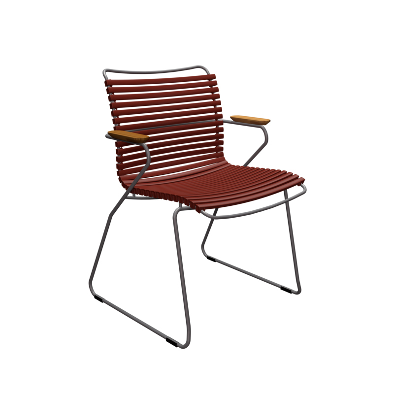 Chaise extérieur Chaise CLICK avec accoudoirs Paprika HOUE