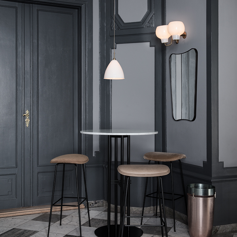 Suspension BESTLITE BL9 M Ø21 Laiton noir/ porcelaine GUBI