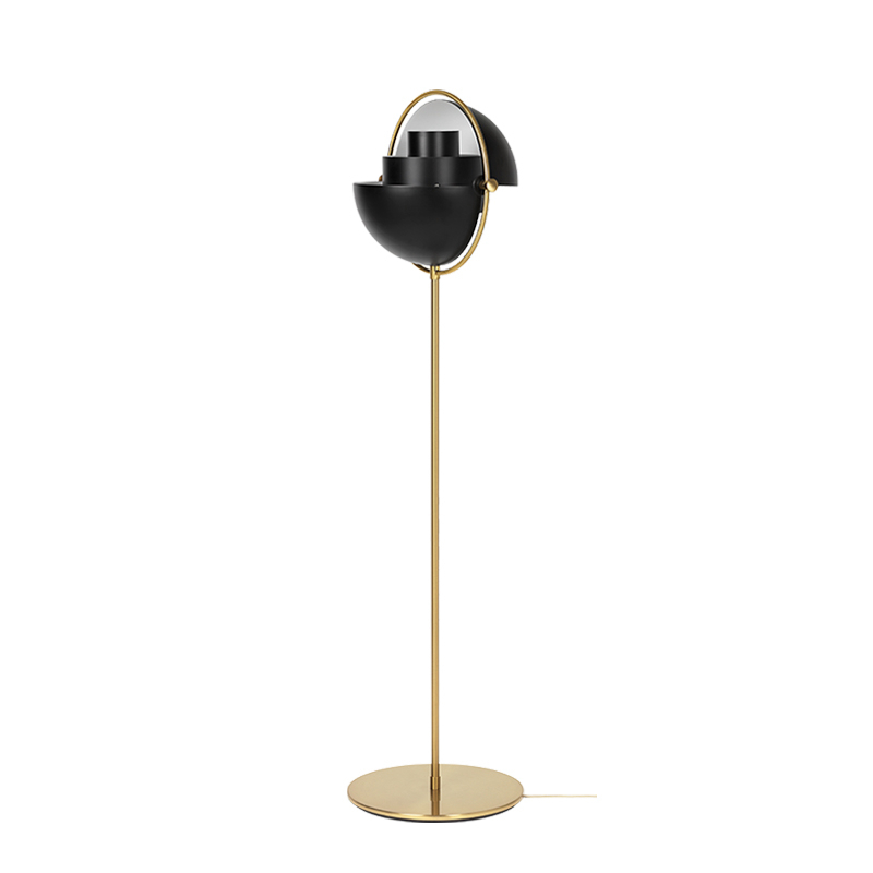 Lampadaire MULTI-LITE Laiton/ noir GUBI