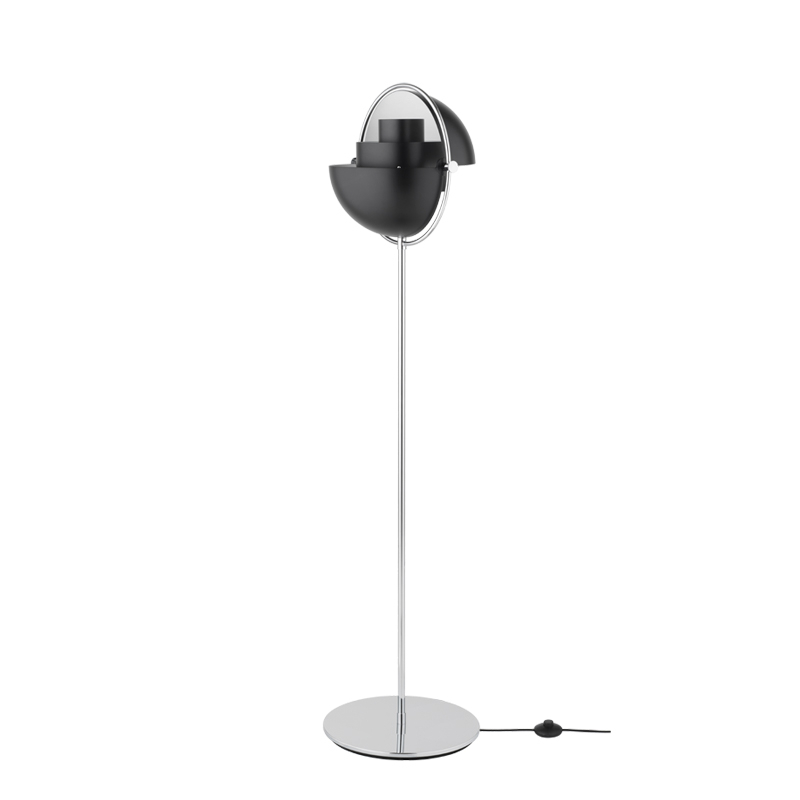 Lampadaire MULTI-LITE Chrome/ noir GUBI