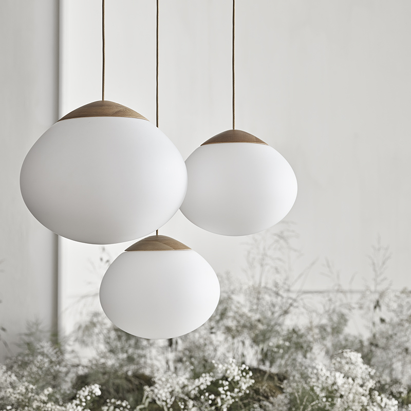 Suspension ACORN Ø 21 Blanc opalin BOLIA