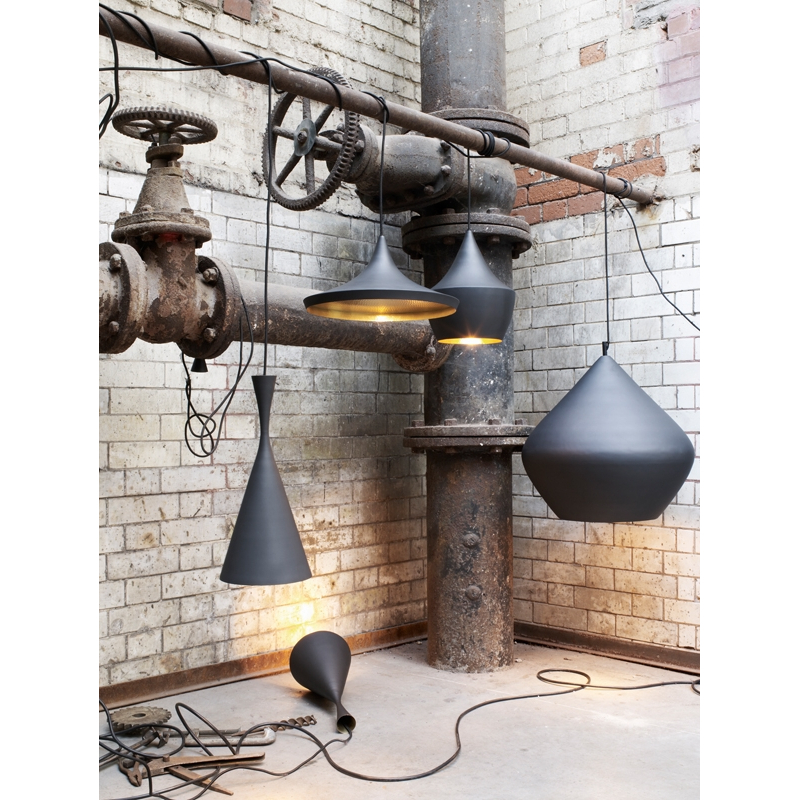 Suspension BEAT LIGHT STOUT Noir TOM DIXON