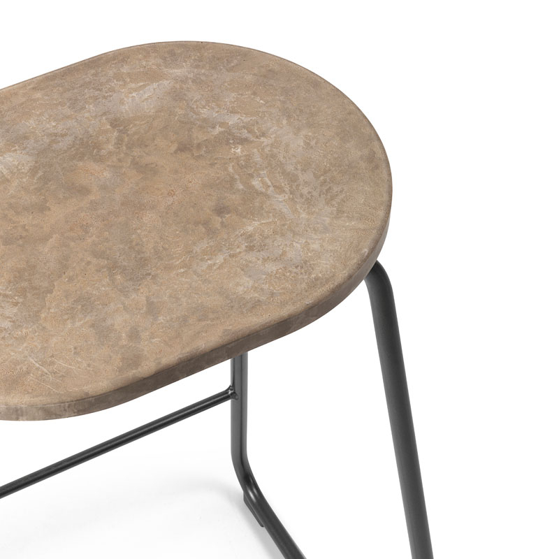 Tabouret haut EARTH Coffee waste Light MATER