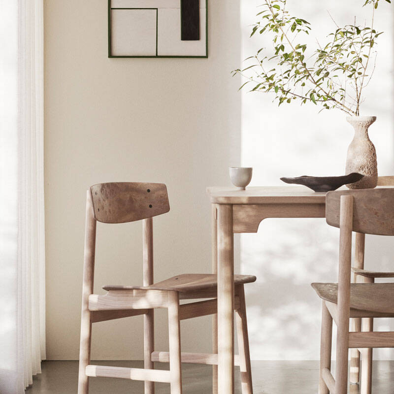 Chaise CONSCIOUS BM3162 Chêne savonné/ Coffee waste Light MATER