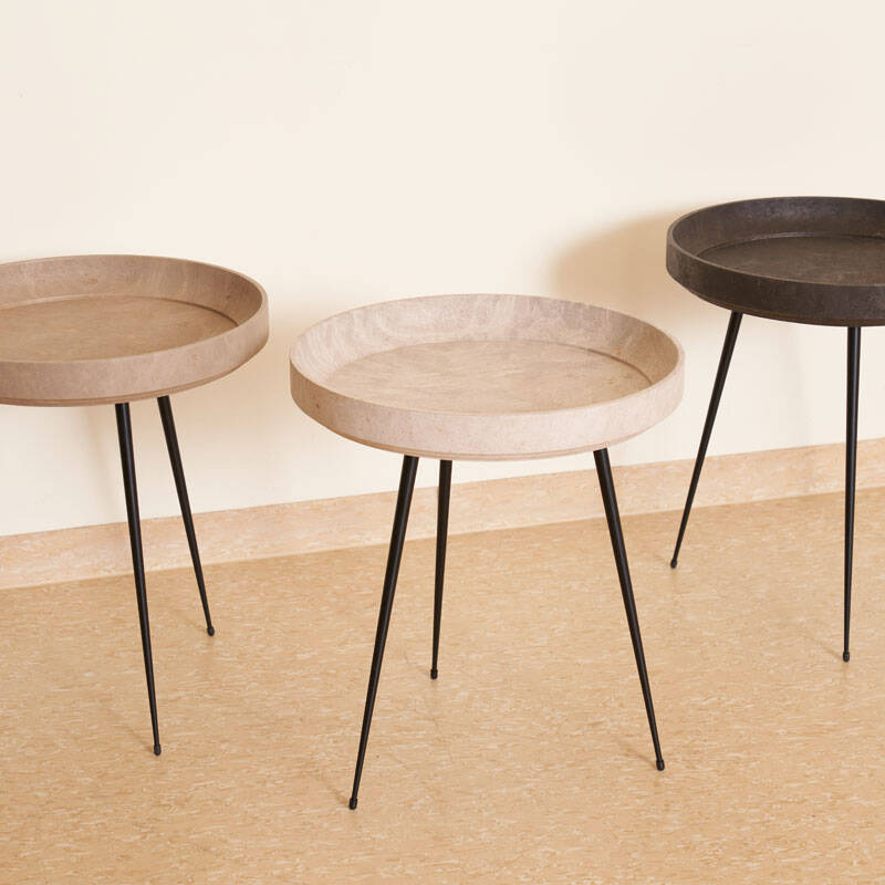 Table d'appoint guéridon BOWL WASTE Coffee waste black MATER