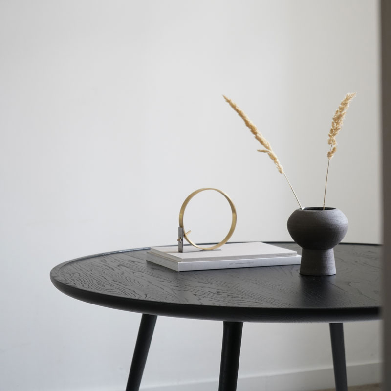 Table d'appoint guéridon ACCENT Medium Chêne laqué mat MATER