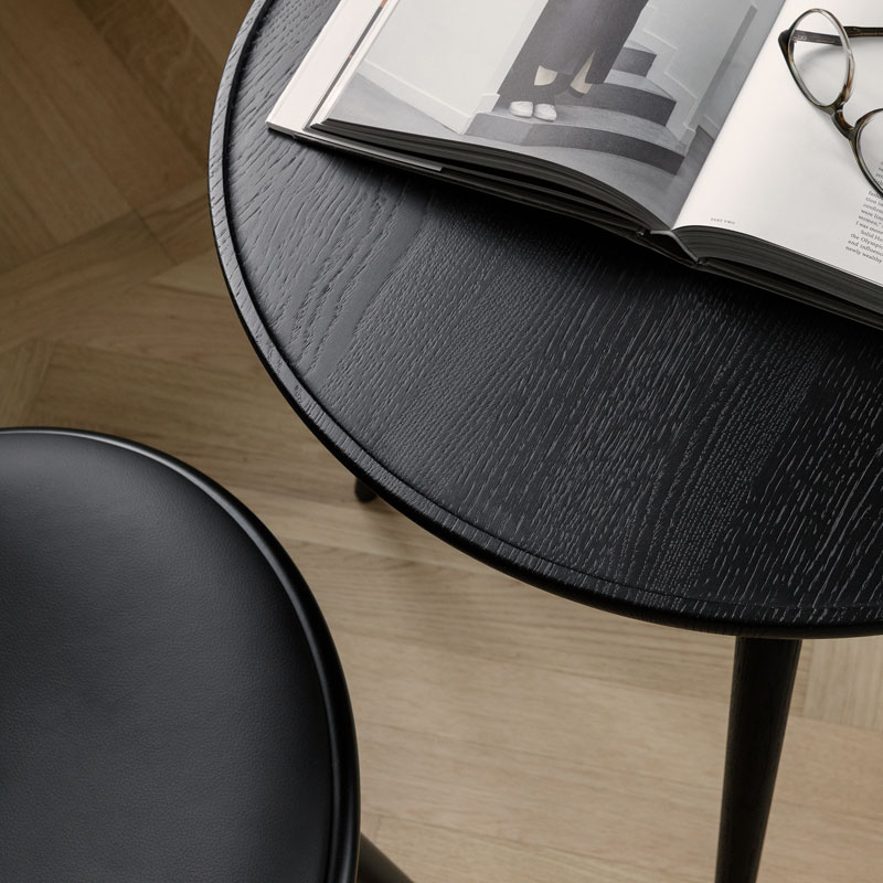 Table d'appoint guéridon ACCENT Medium Chêne laqué mat MATER